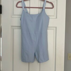 Aerie offline light blue biker short romper (real good)